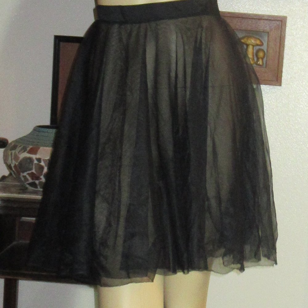 TAFFY'S Small Sheer Black Nylon Skirt